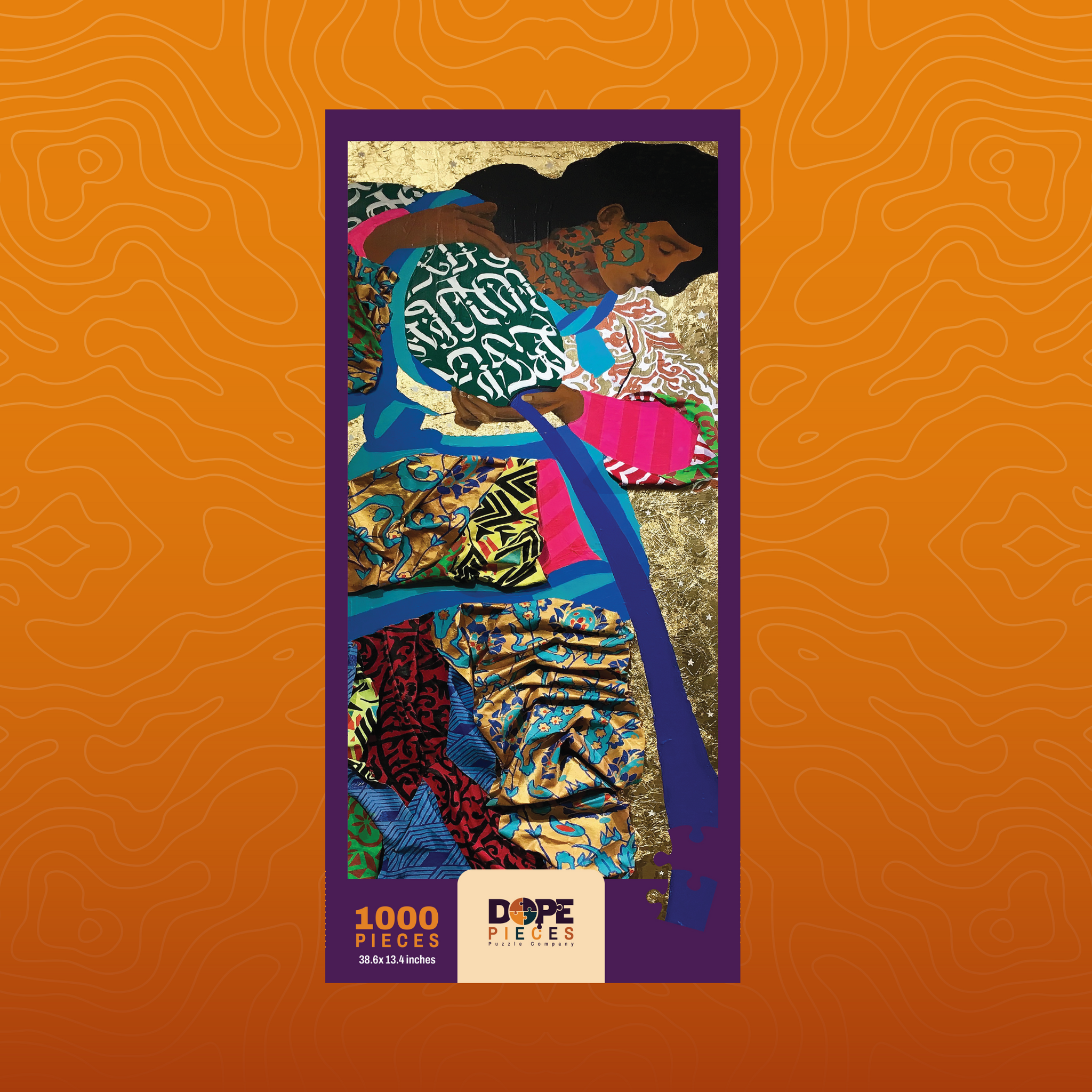 Puzzle of a Black woman in colourful clothes