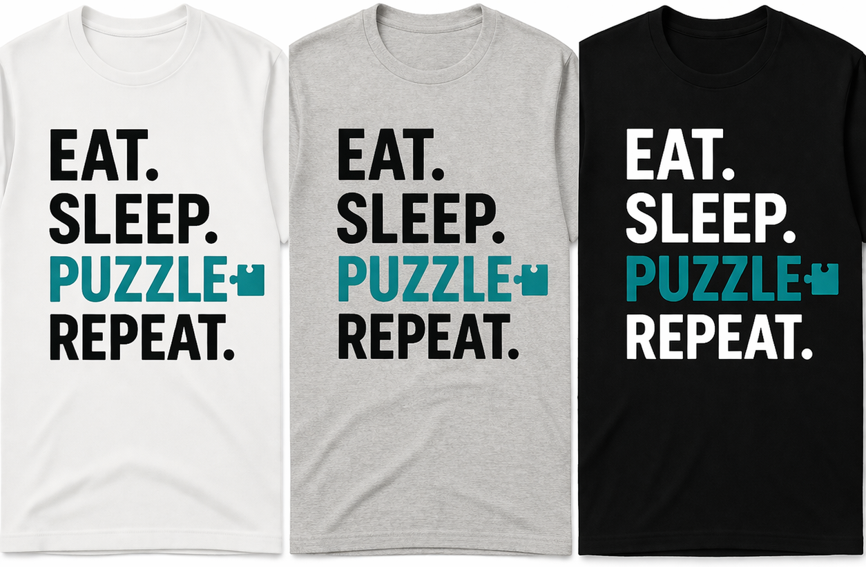 [PREORDER] EAT. SLEEP. PUZZLE. REPEAT. - DOPE SHIRT